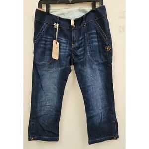 G-Unit Blue Jeans Capris Womens  Y2K Low Rise Cotton Size 3 Dead Stock NWT